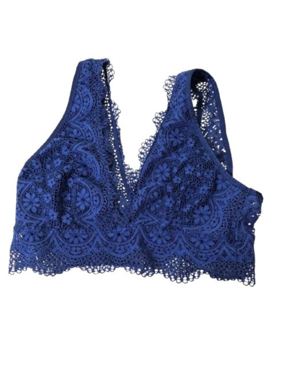 Victoria’s Secret Sapphire Floral Lace Wireless Brallete Sz M